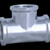 Tee 1/2" krom