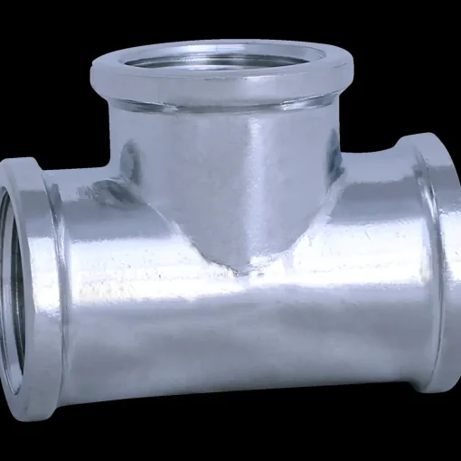 Tee 1/2" krom
