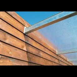 Terrasseoverdækning medium runde stolper 3,075 x 4,16 m - inkl. tagplader