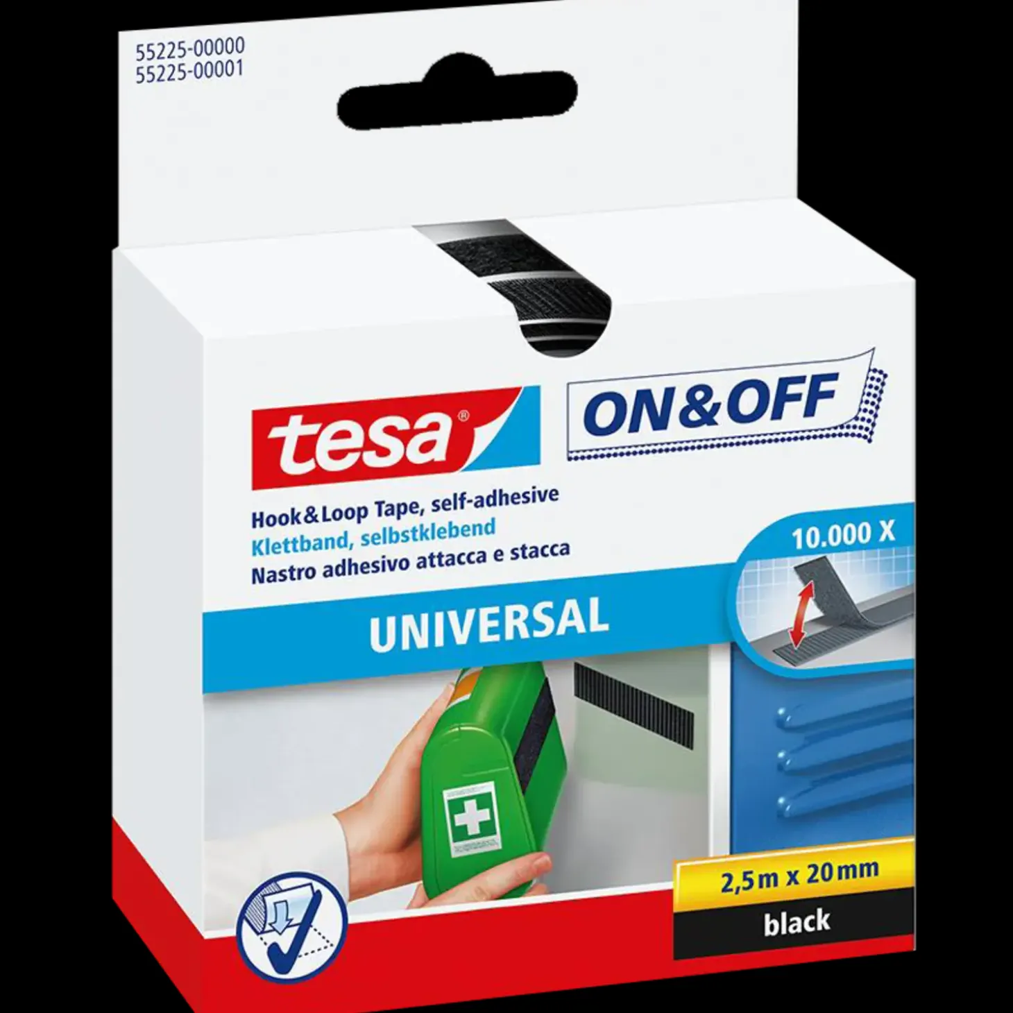 Tesa burretape sort 2,5m