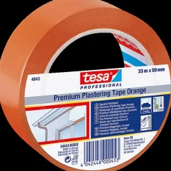 Tesa bygge/beskyttelsestape udendørs 33 m x 50 mm orange