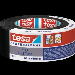 Tesa lærredtape 50 m x 50 mm sort