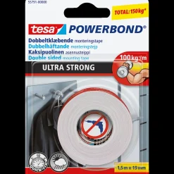 Tesa® Powerbond Ultra Strong dobbeltklæbende monteringstape 1,5 m x 19 mm