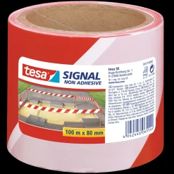 Tesa® Signal Afspærringstape 80 mm x 100 m rød-hvid