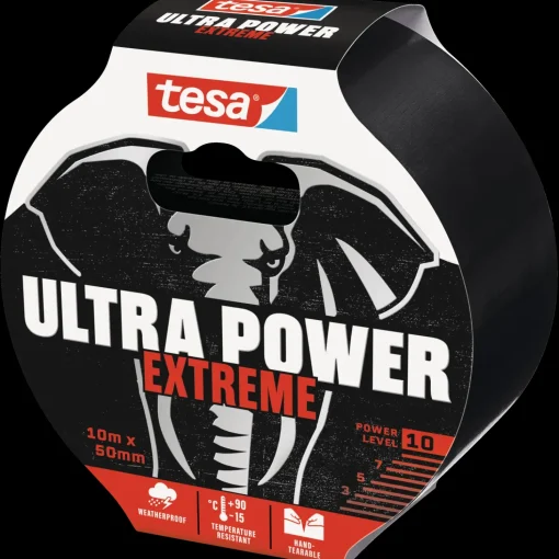 Tesa Ultra Power Extreme reparationstape 10 m x 50 mm sort