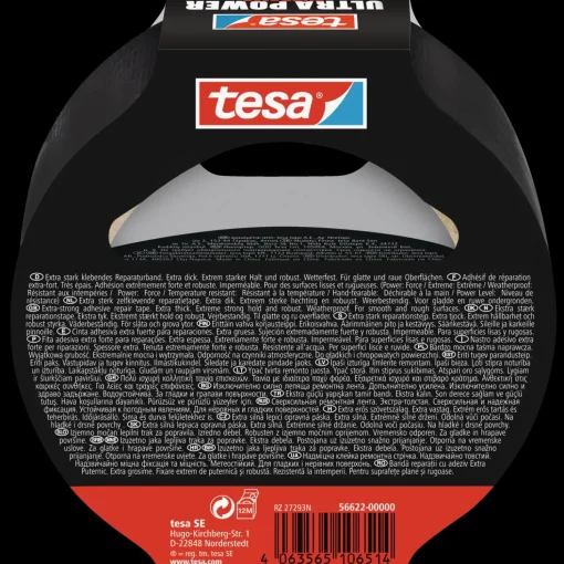 Tesa Ultra Power Extreme reparationstape 10 m x 50 mm sort