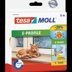 Tesamoll® E-profil tætningsliste hvid 9 mm x 6 m