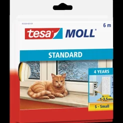 Tesamoll® Standard I-profil skumliste t/vinduer og døre hvid 9 mm x 6 m