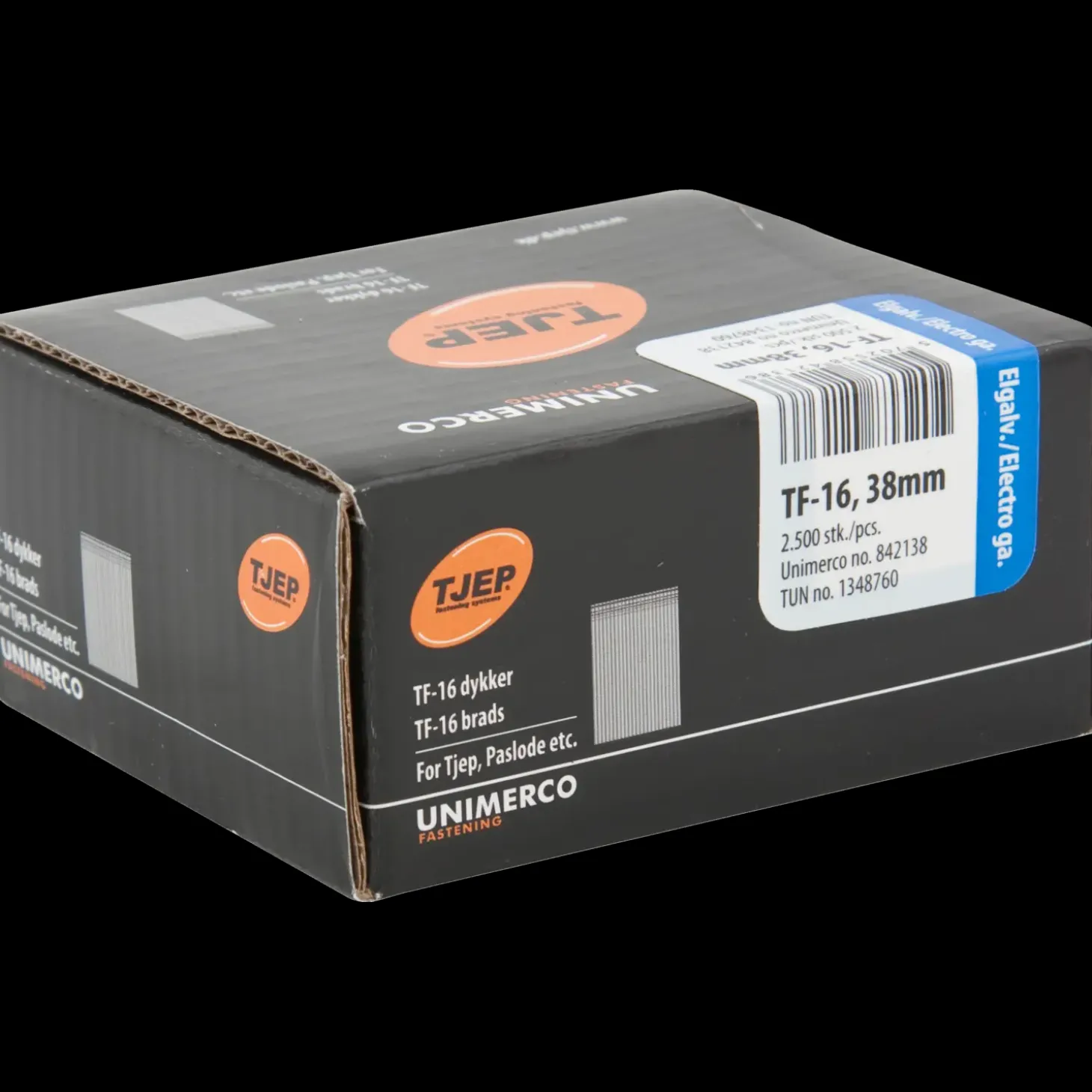 TJEP TF-16 dykker 1,6x38 mm elgalvaniseret 2500 stk