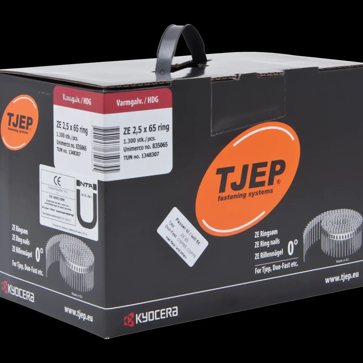 Tjep ZE25/65 ringsøm 2,5x65 mm Jumbobox 1300 stk