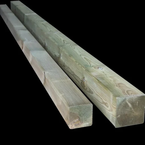 Tømmer høvlede stolper trykimprægneret 70 x 70 mm x 2,4 m