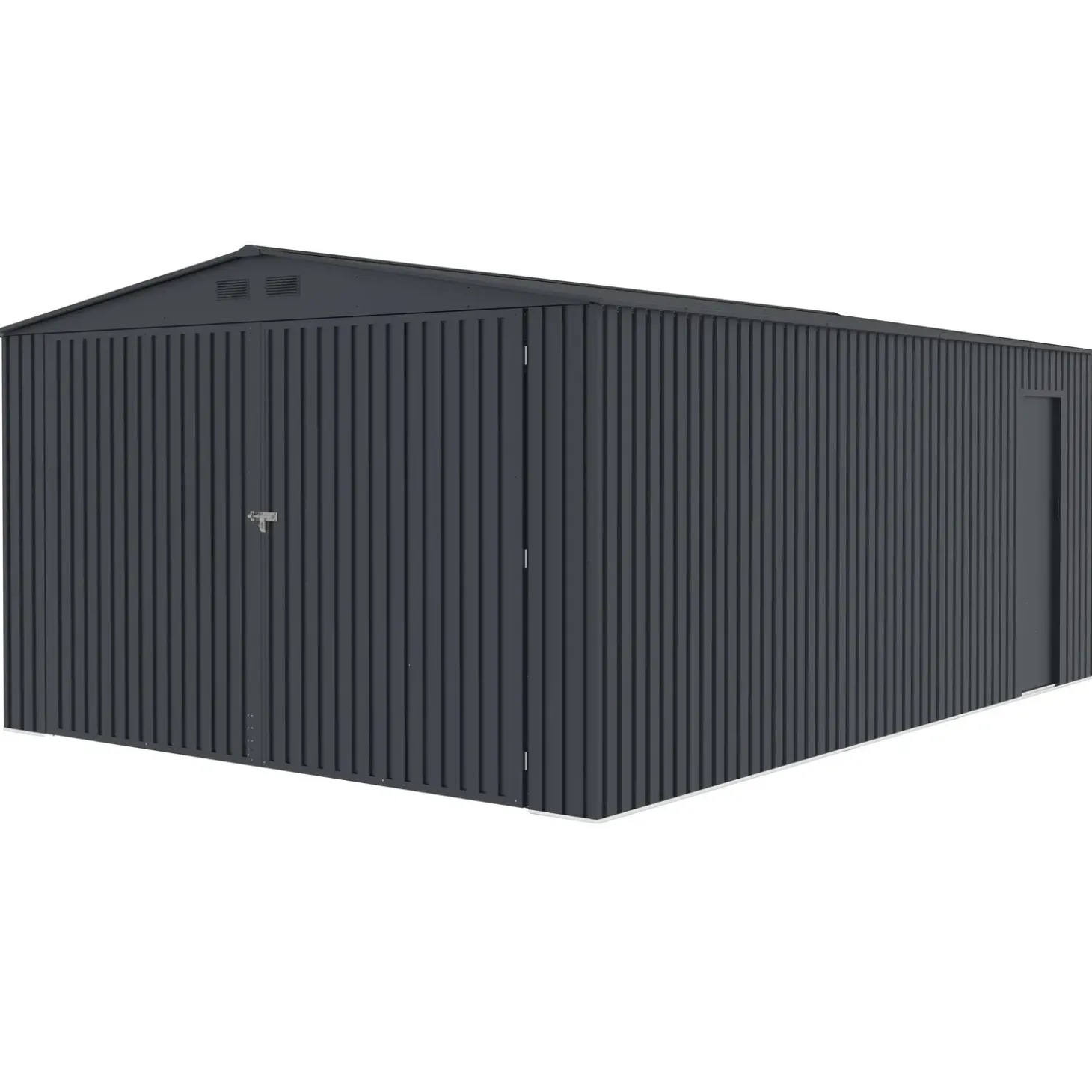 Torben redskabsskur 20,5 m², stål, mørkegrå