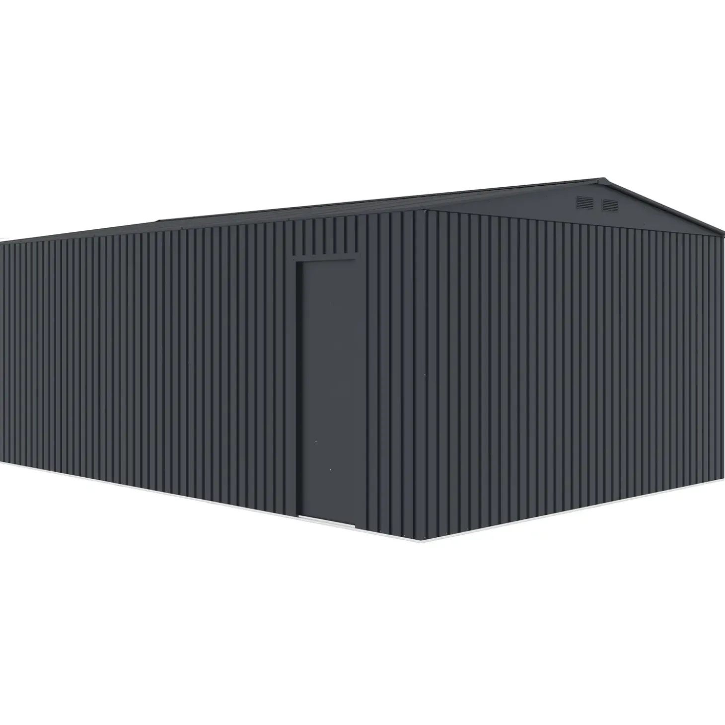 Torben redskabsskur 20,5 m², stål, mørkegrå