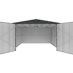 Torben redskabsskur 20,5 m², stål, mørkegrå