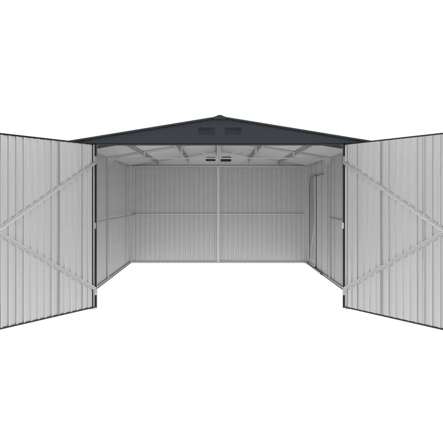 Torben redskabsskur 20,5 m², stål, mørkegrå
