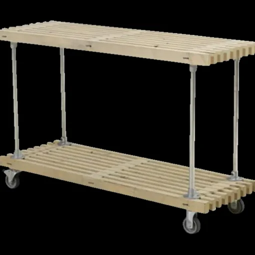 Tralle Grill-/Anretterbord m/hjul 140x49x90 cm - drivtømmerfarve