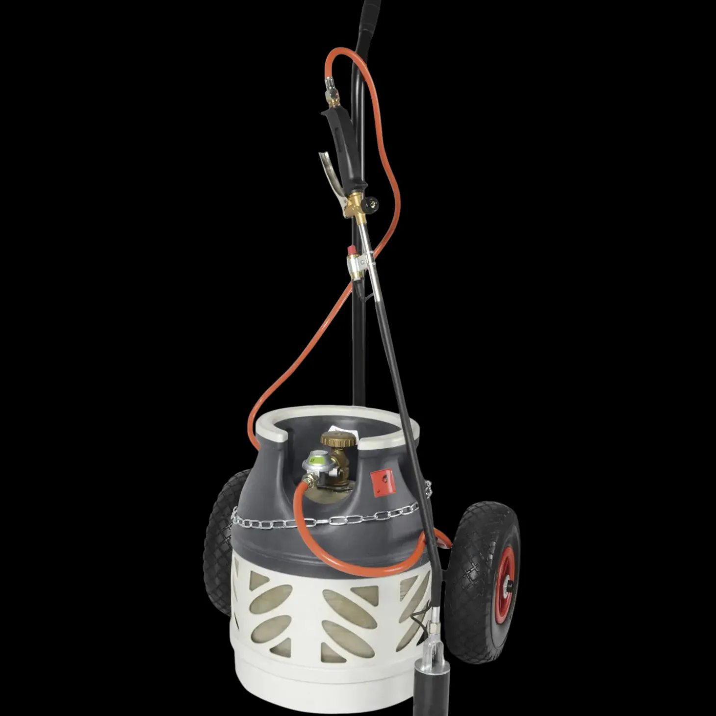 Trolla ukrudtsbrænder med vogn