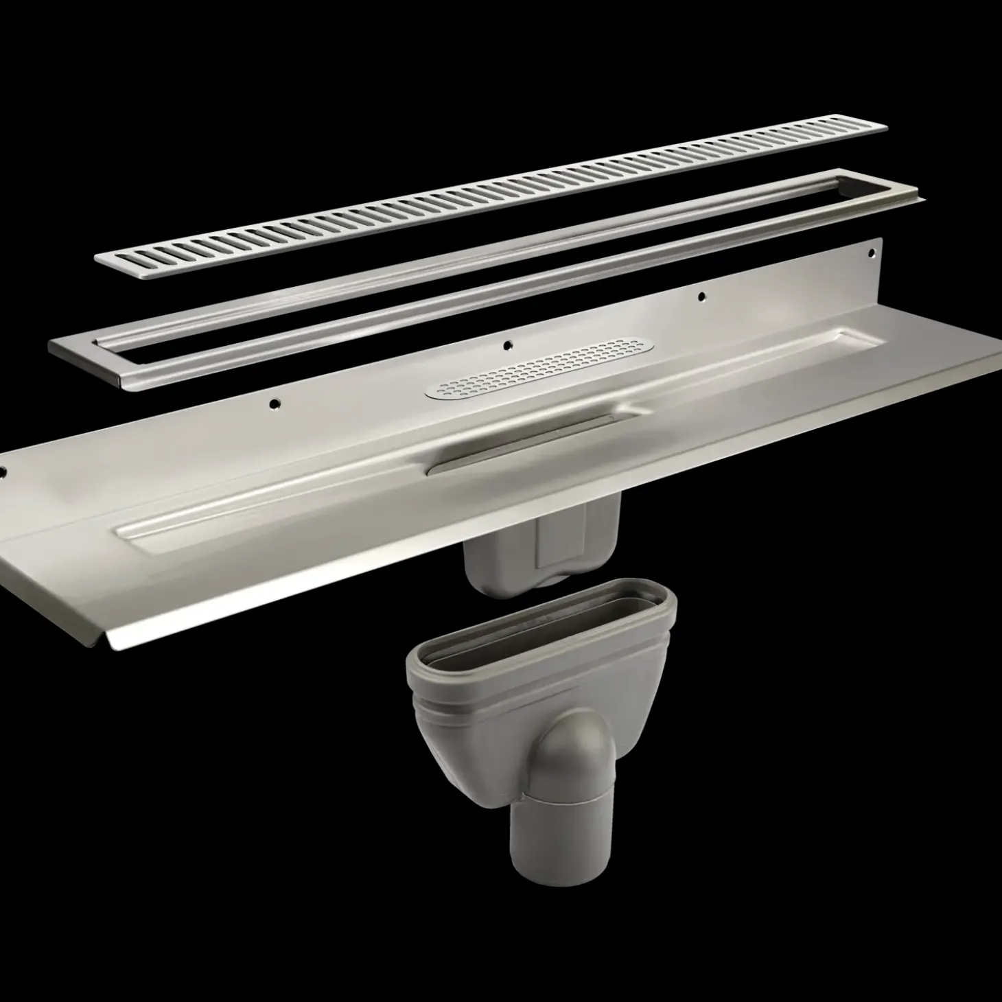 Unidrain sampak linje 700 mm med lodret udløb Ø75 mm