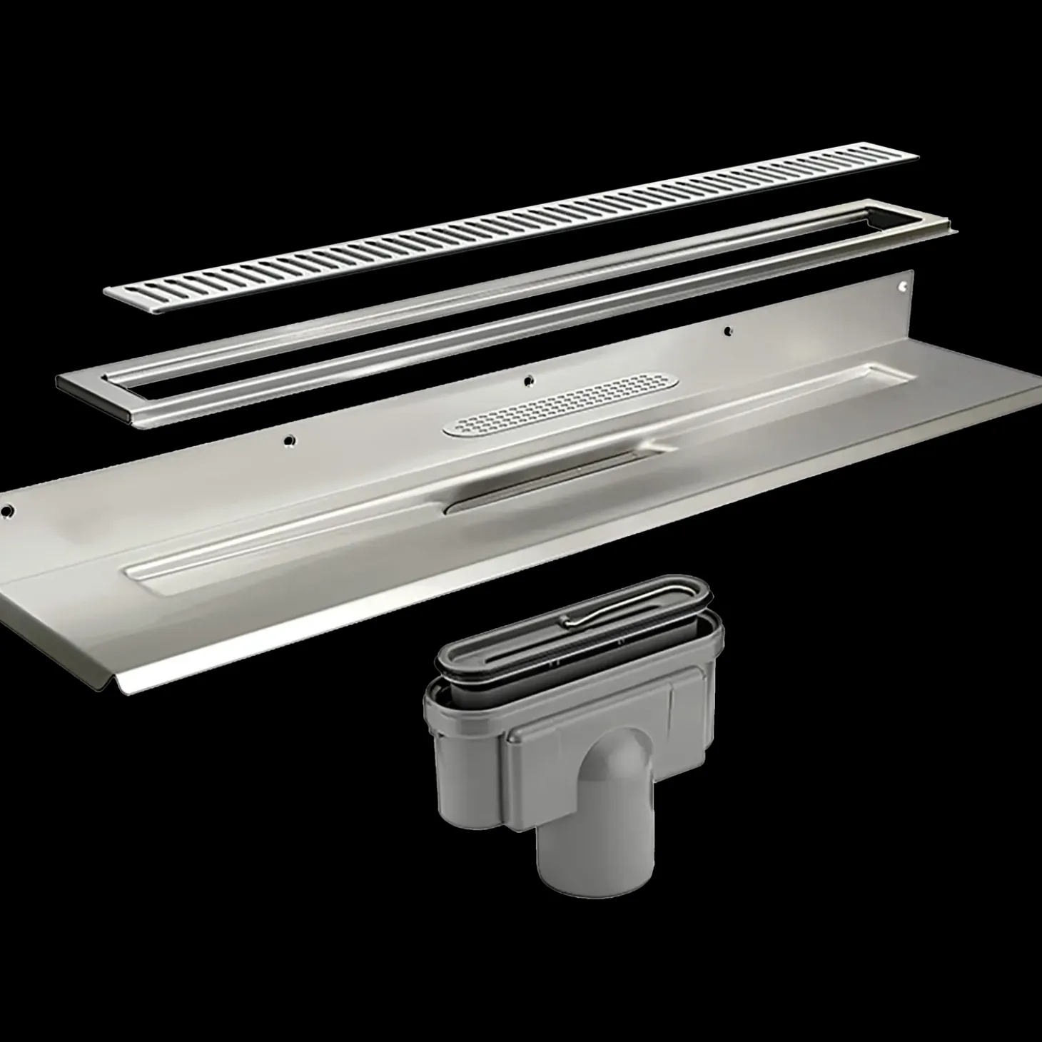 Unidrain sampak linje 900 mm med lodret udløb Ø75 mm