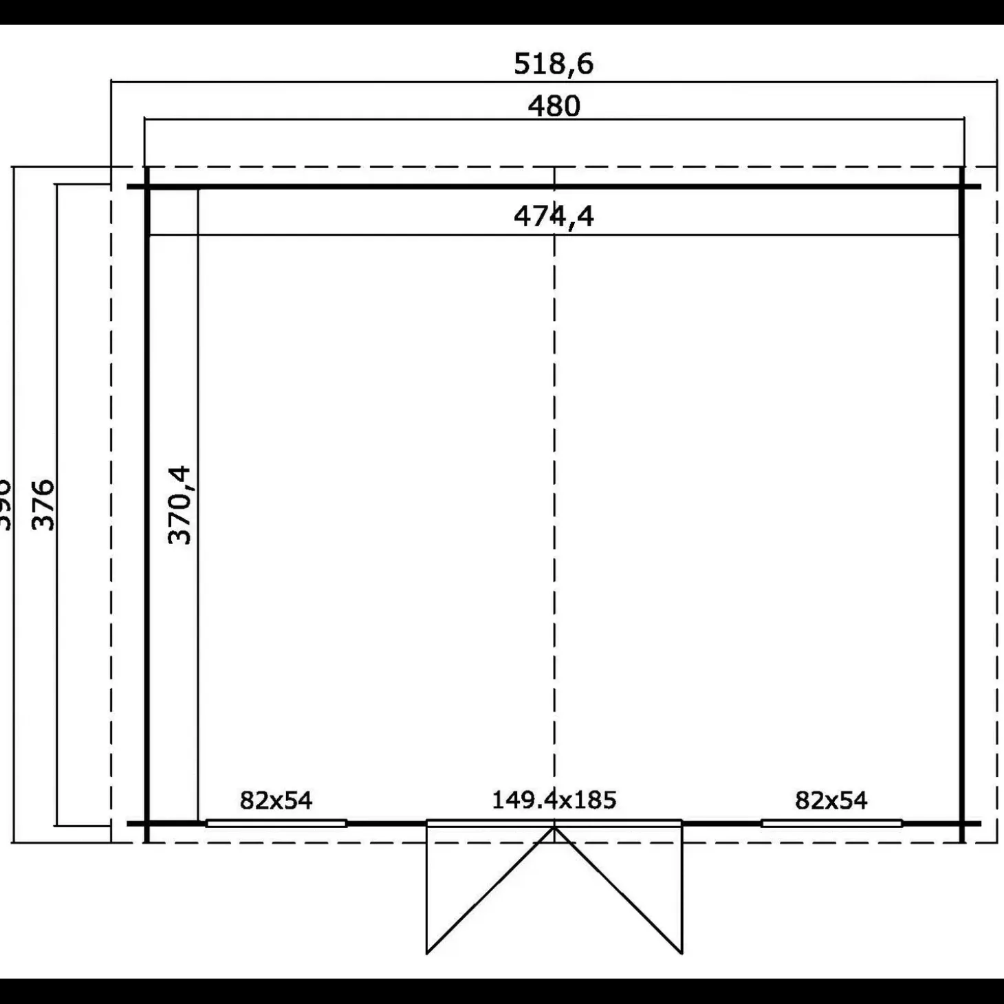 Universal gulvpakke til bjælkehytte 3 m²