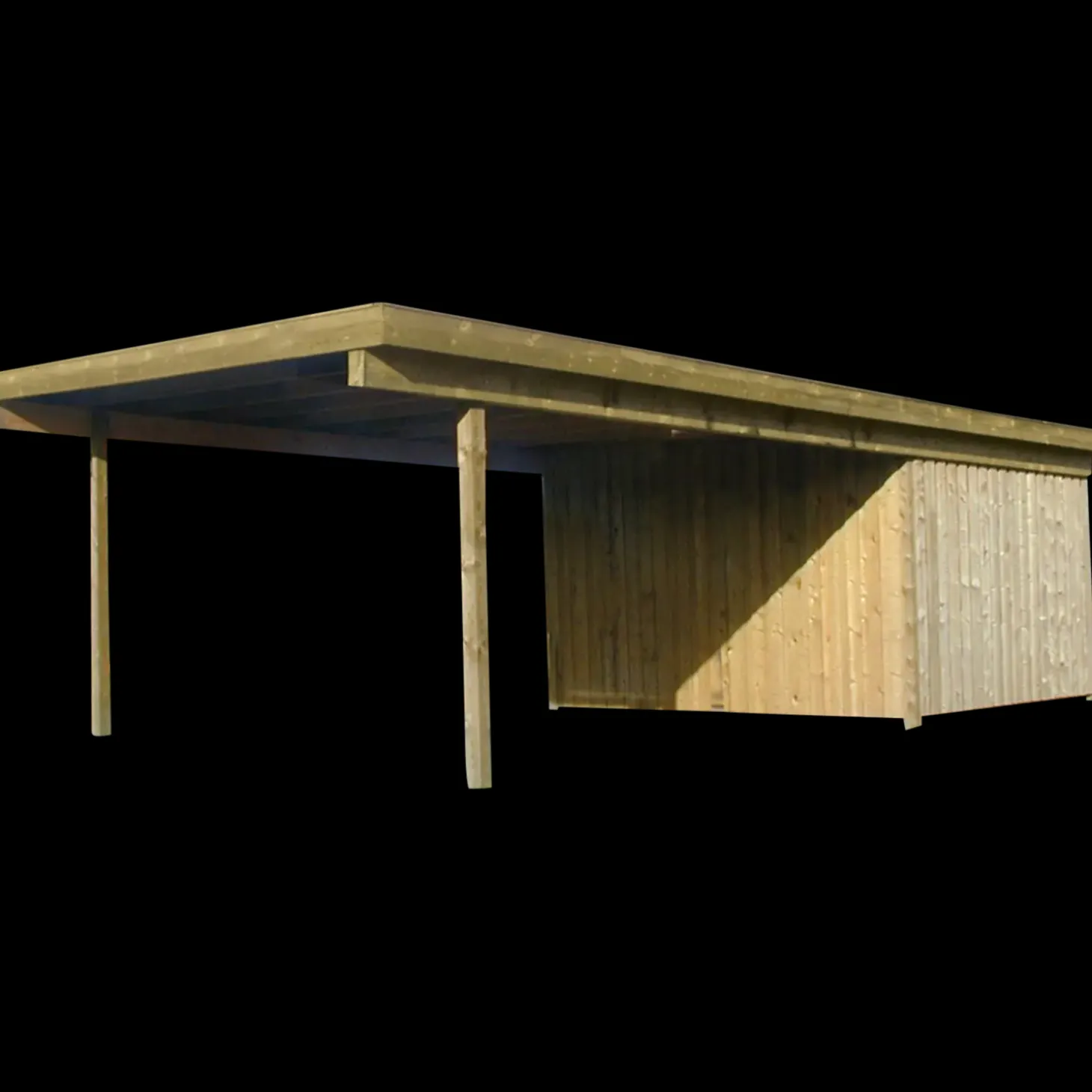Valdemar carport med redskabsrum 836x420 cm - UDEN TAG