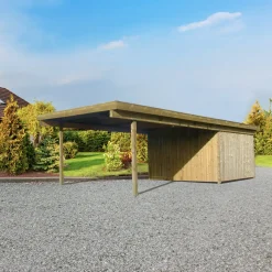 Valdemar carport med redskabsrum 836x420 cm - UDEN TAG