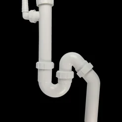 Vandlås t/køkkenvask m/slangestuds 1 1/2"x40 mm hvid