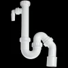 Vandlås t/køkkenvask m/slangestuds 1 1/2"x50 mm hvid