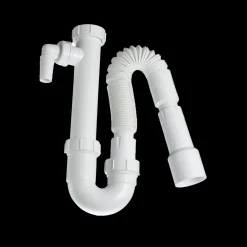 Vandlås t/køkkenvask m/slangestuds 1 1/2"x40/50 mm hvid