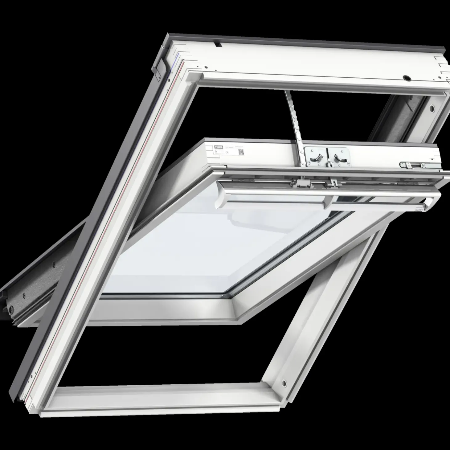 Velux GGL MK04 206821 fjernbetjent vippevindue 3-lags, hvidmalet fyrretræ 78x98 cm