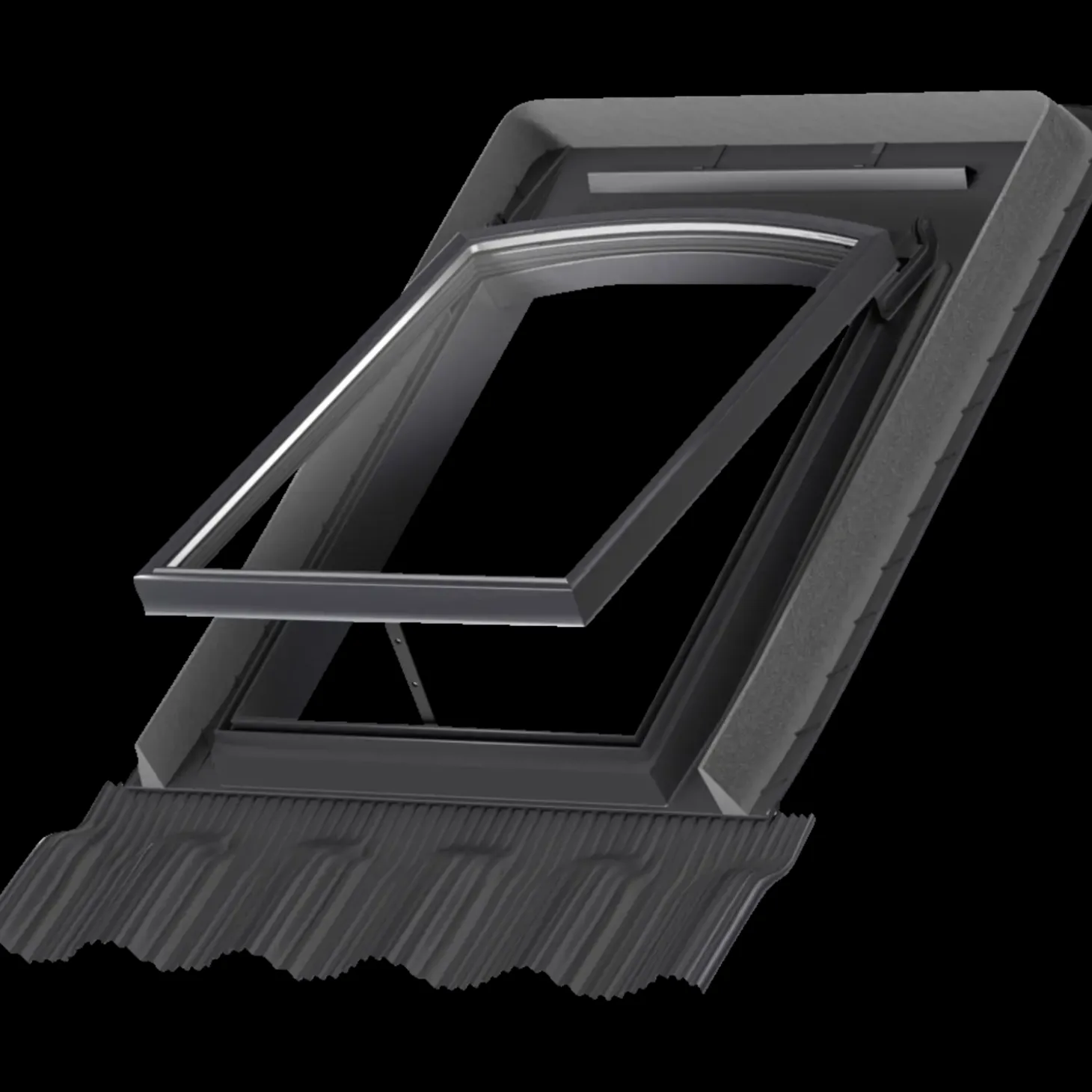 Velux GVO 0059P fredningsvindue m/inddækning, sort 2-lags 54x76 cm