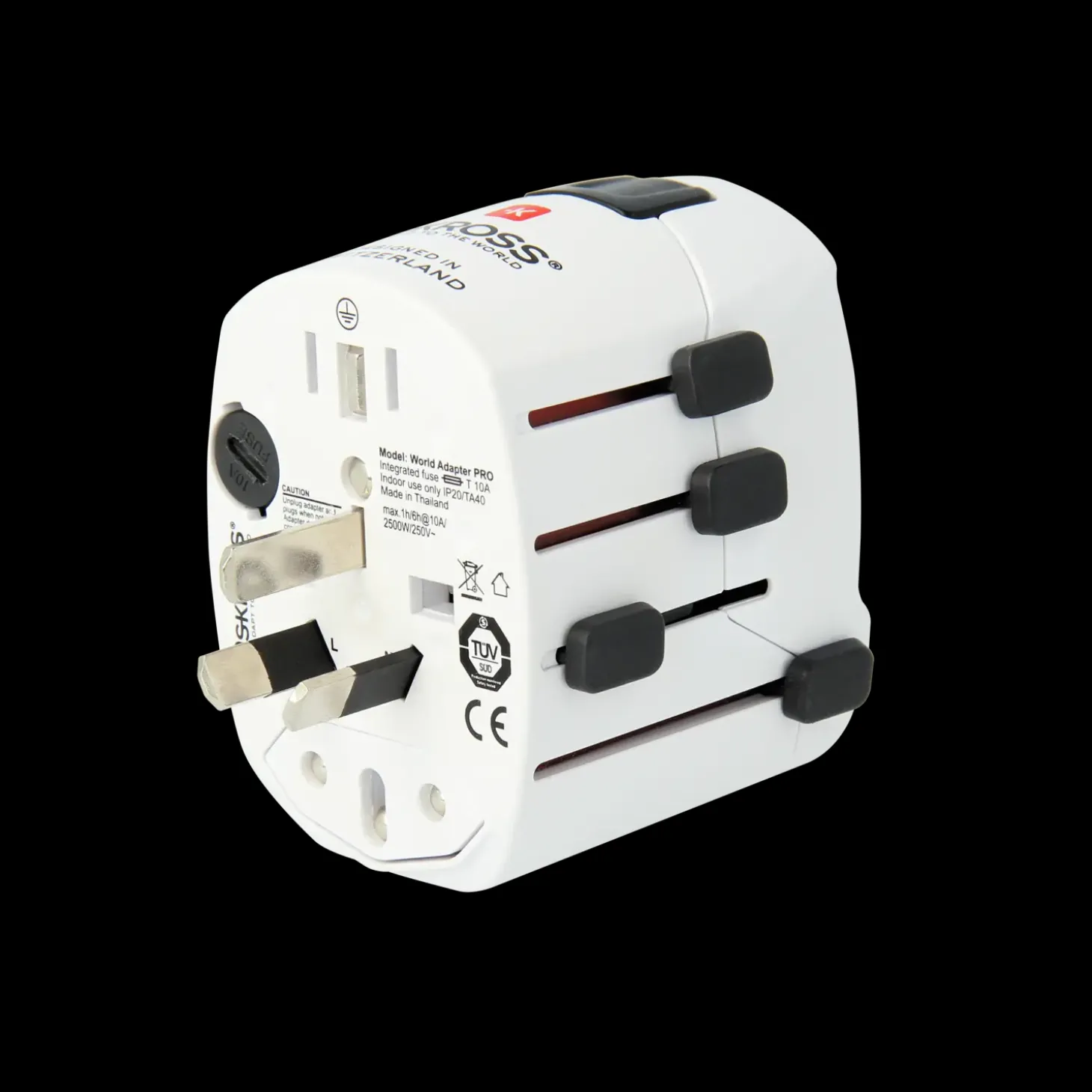 Verdensadapter Pro 6,3A hvid