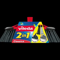Vileda Classic 2in1 kost u/skaft sort/grå