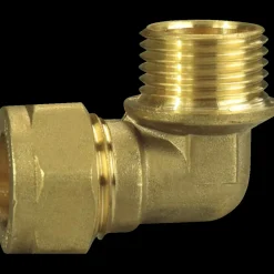 Vinkel klemring 15 mm x1/2" messing