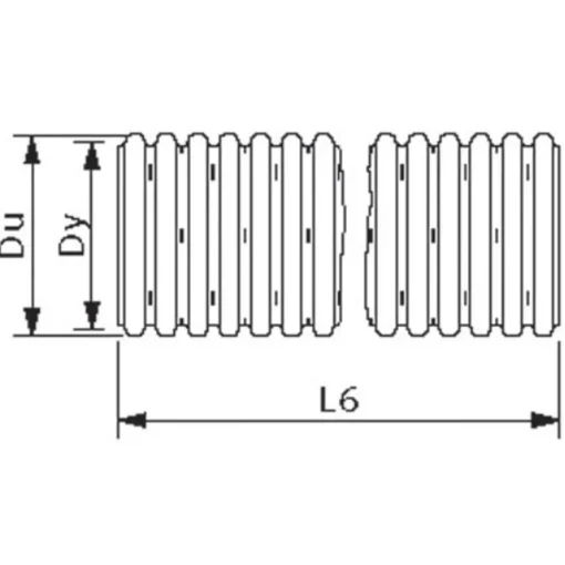 Wavin drænrør korrugerede PVC 50 mm x 50 m
