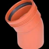 Wavin kloakrør PP rød bøjning 30° x 110 mm