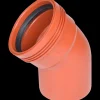 Wavin kloakrør PP rød bøjning 45° x110 mm