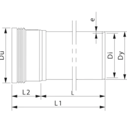 Wavin kloakrør PP-ML rød 110x250 mm
