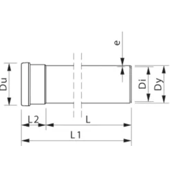 Wavin kloakrør PVC-ML rød 110x3000 mm