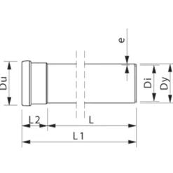 Wavin kloakrør PVC-ML rød 160x2000 mm