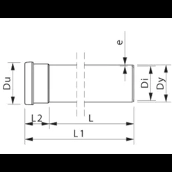 Wavin kloakrør PVC-ML rød 110x500 mm
