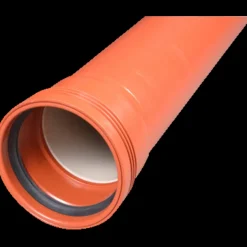 Wavin Wafix kloakrør PP SN4 rød med muffe 110x3000 mm