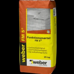 Weber FM5R funktionsmørtel ufarvet 25 kg.