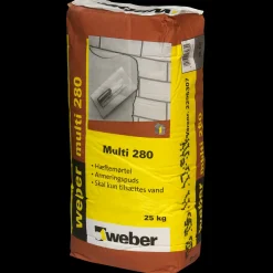 Weber Multi 280 grå hæftemørtel / tyndpuds 25 kg