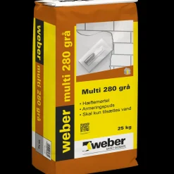 Weber Multi 280 grå hæftemørtel / tyndpuds 25 kg