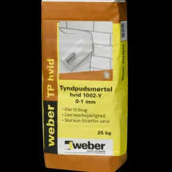 Weber tyndpudsmørtel 1002-Y, 25 kg, hvid