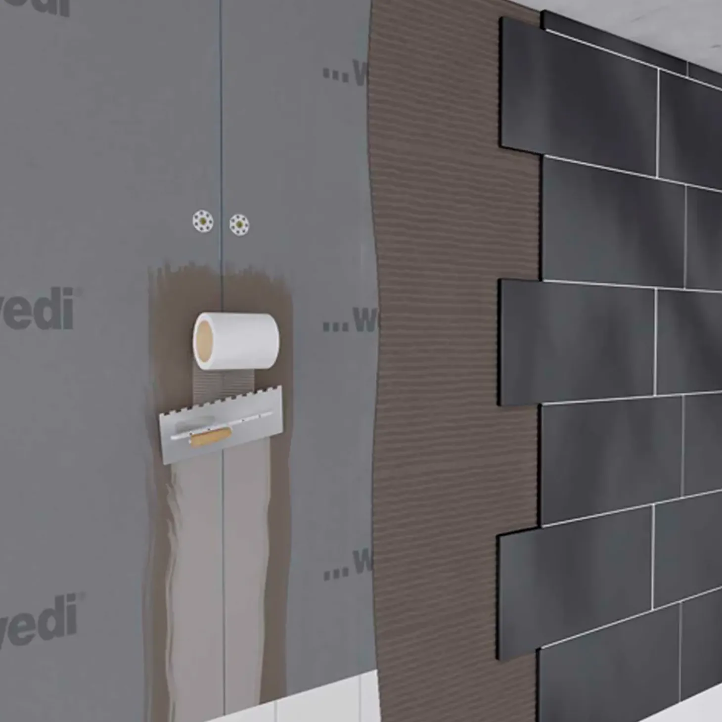 wedi Fundo Riolito gulvelement m/rende