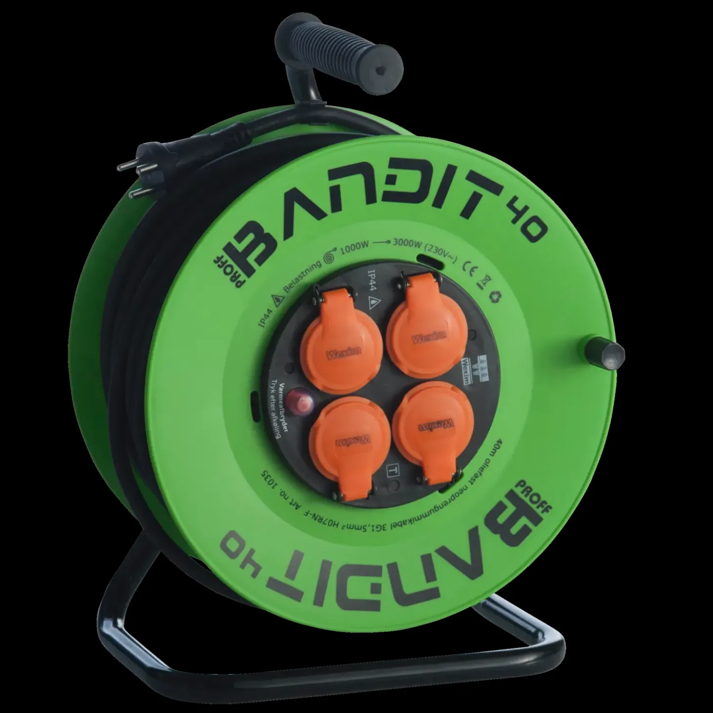 Wexim Bandit kabeltromle med 4 udtag 25 m