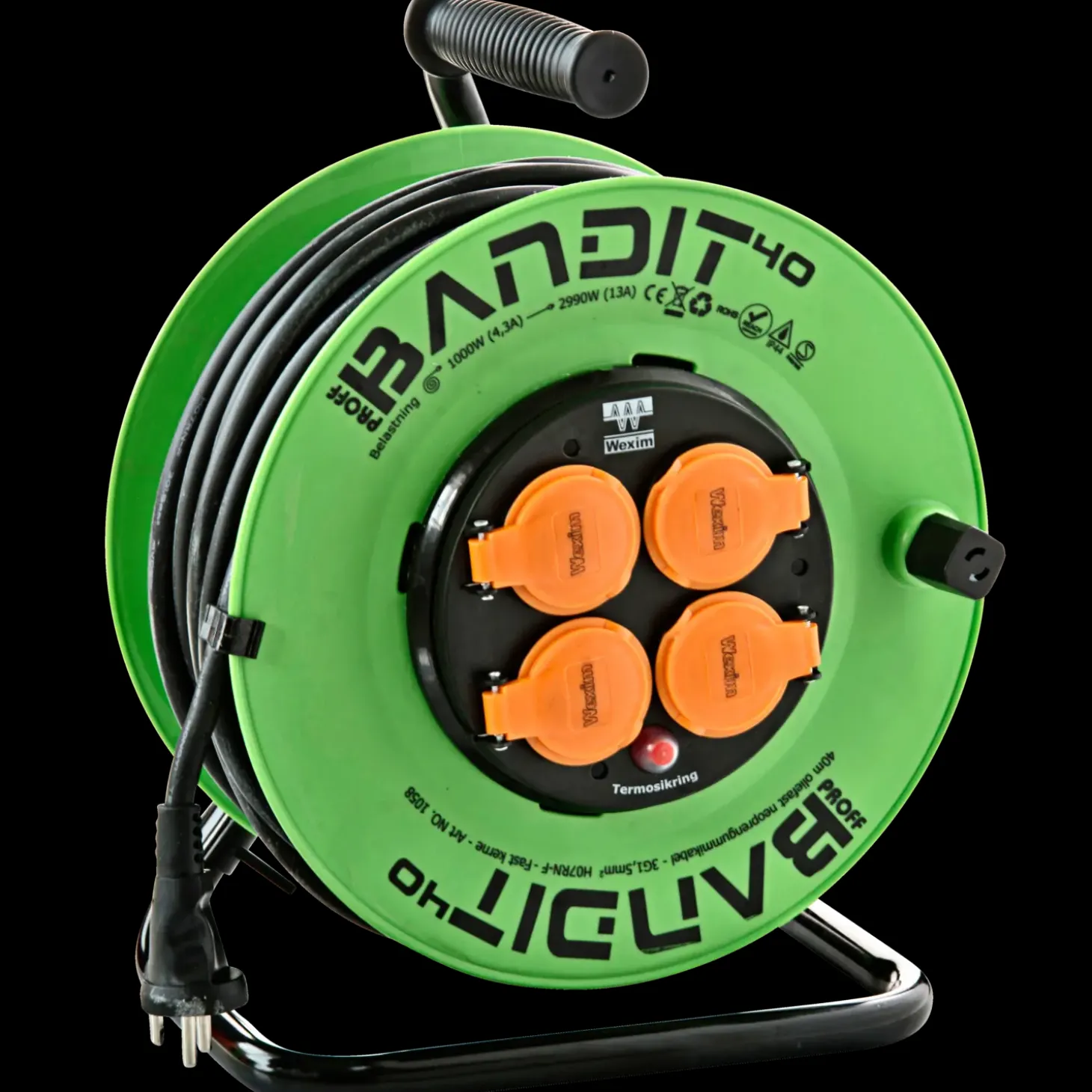 Wexim Bandit Smart kabeltromle med jord 25 m