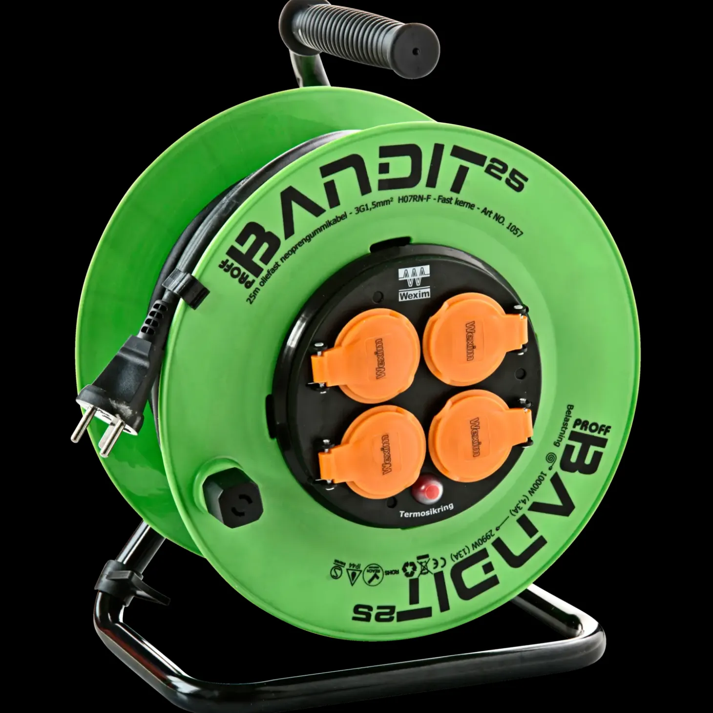 Wexim Bandit Smart kabeltromle med jord 25 m